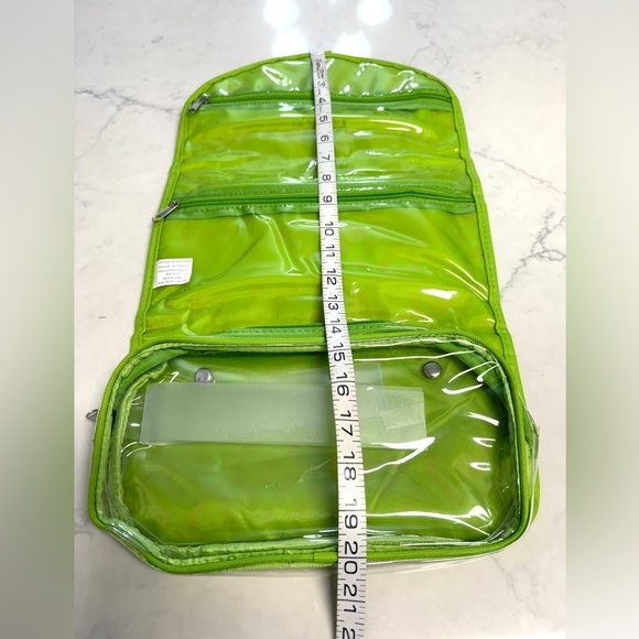 Compact Travel Case Embroidered Letter “J” Pink & Green - Picture 6 of 10